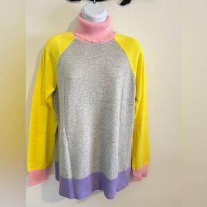 colour block turtleneck with pearl detail NWT